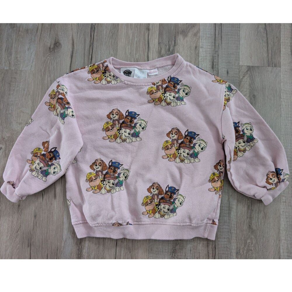 ZARA x Paw Patrol Pink Crewneck Sweatshirt, 4-5Y (V2)
